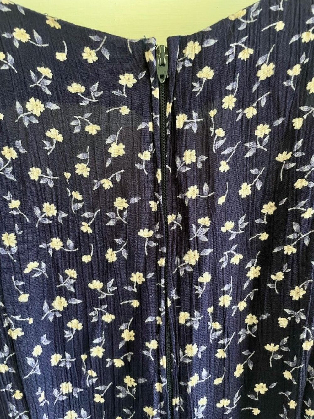 Vintage 90s Rabbit Rabbit Rabbit Blue Floral Maxi Dress 14 (M) - Picture 7 of 10